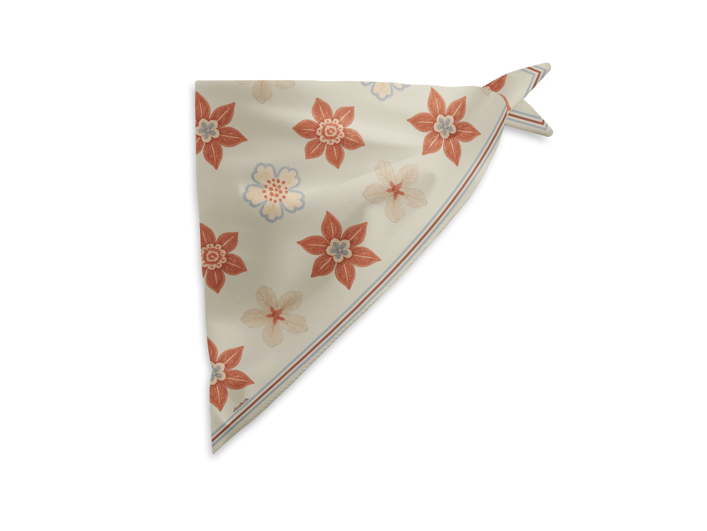003 floral stamp cotton 90x90