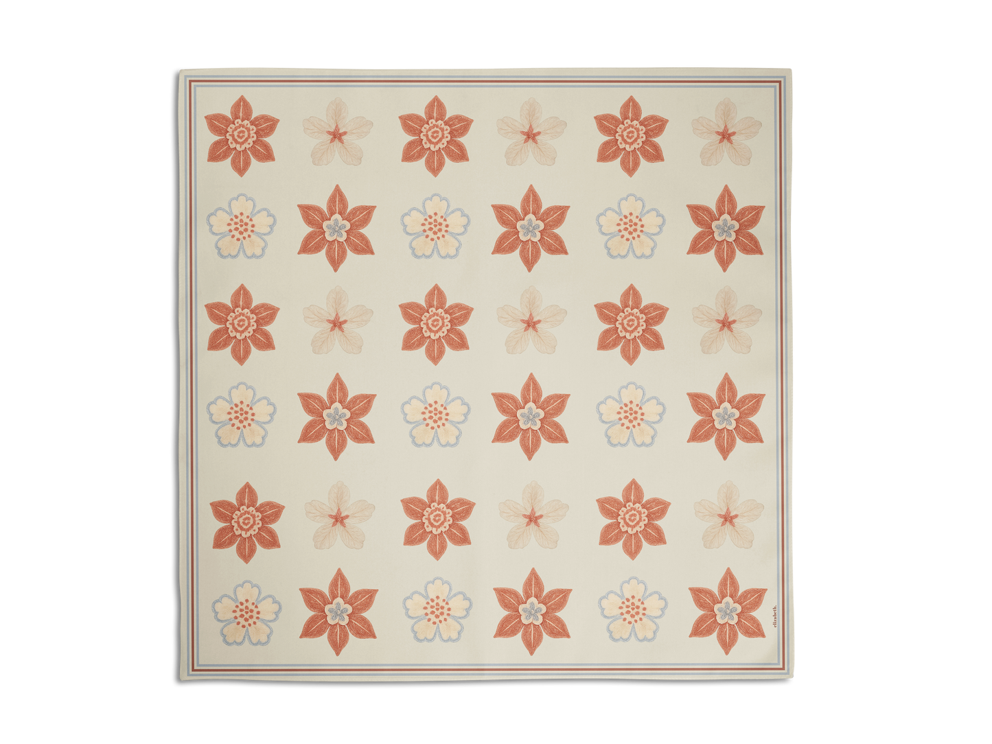003 floral stamp cotton 90x90