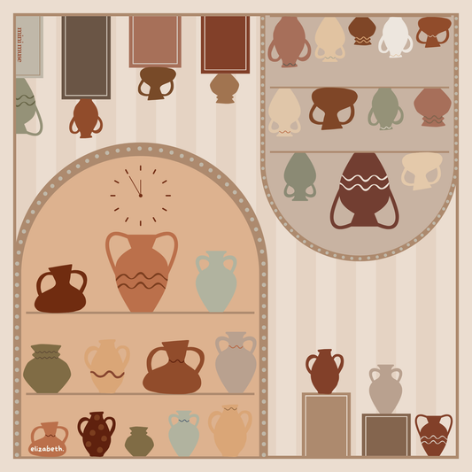073 earthen vessels neutral - wool