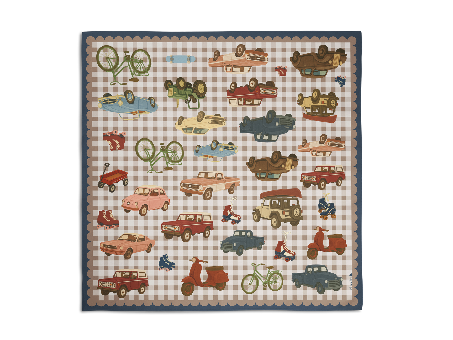 002 vintage wheels cotton 60x60