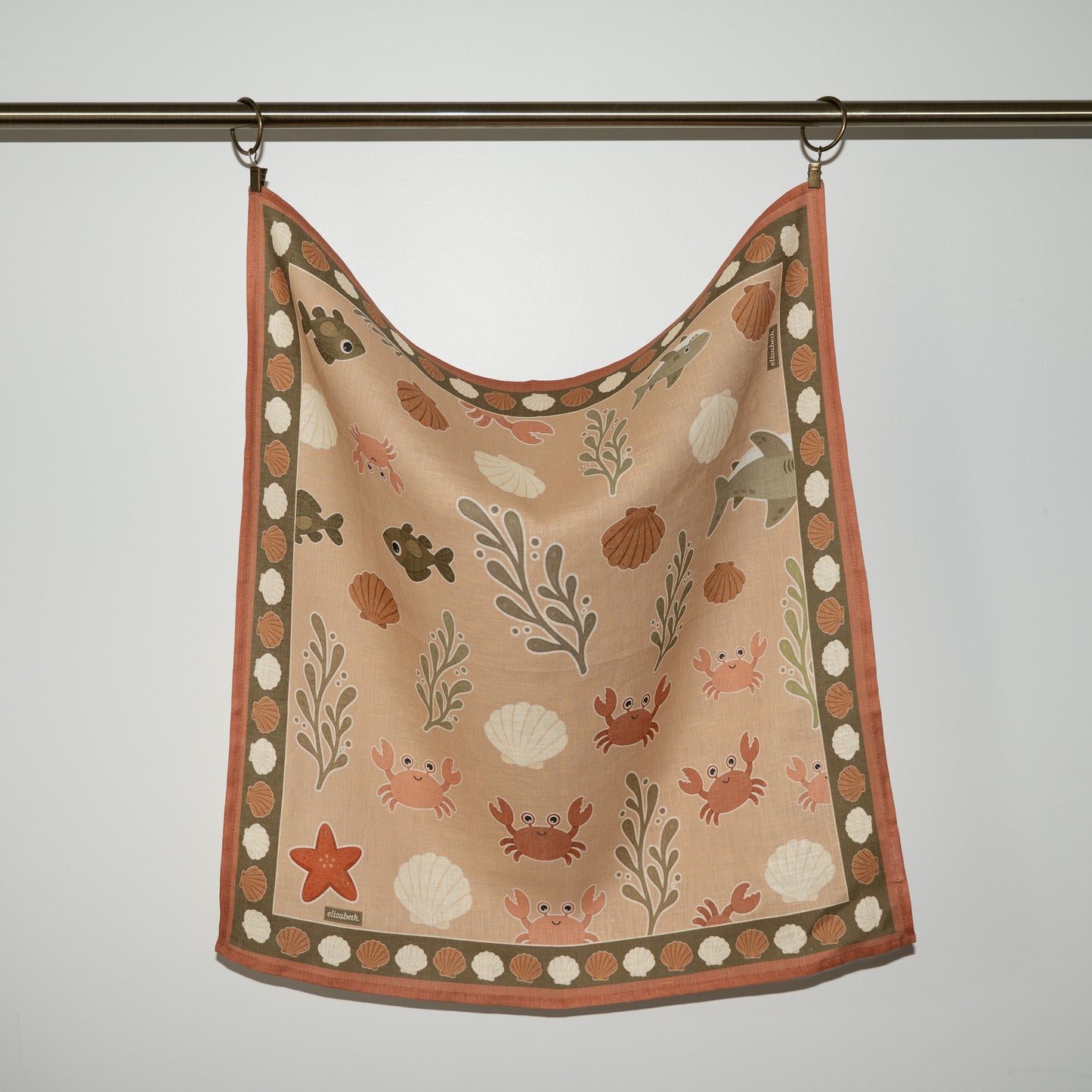 069 under the sea coral - linen